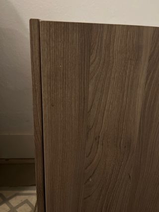 Mesita noche/auxiliar madera y cristal