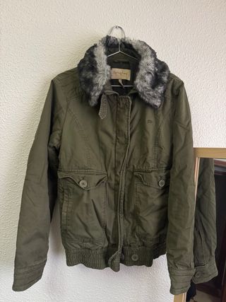 Chaqueta Springfield verde militar con pelo