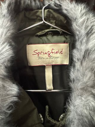 Chaqueta Springfield verde militar con pelo