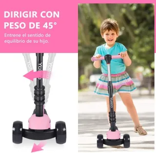 Patinete 3 ruuedas infantil rosa sin estrenar