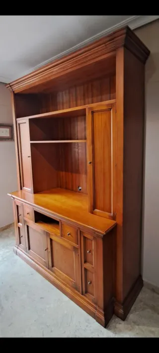 Mueble Salón Madera Maciza Colonial