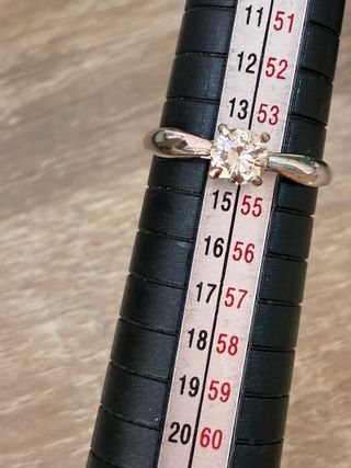 Anillo Oro 18k Diamante Natural 0.83ct VS1/H