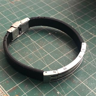 Pulsera Lotus Negra y Plateada