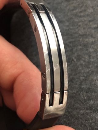 Pulsera Lotus Negra y Plateada