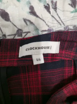 Falda pantalón cuadros rojo y azul marino