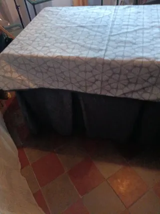 Mesa Camilla Madera y enaguillas