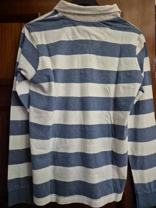 Polo niño rayas azules y blancas, talla 16