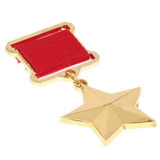 URSS INSIGNIA ESTRELLA DORADA CON CINTA ROJA