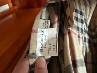 Gabardina Burberry Beige Clásico Talla XXL