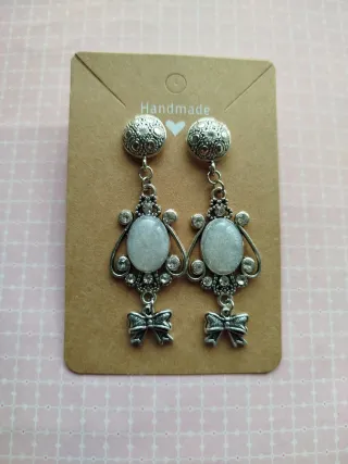 Pendientes Baturra Plata y Blanco