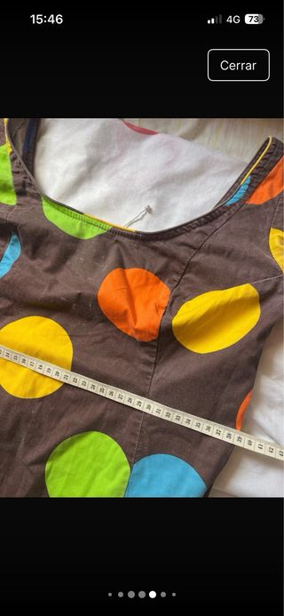 Traje Flamenca Marrón Lunares Colores