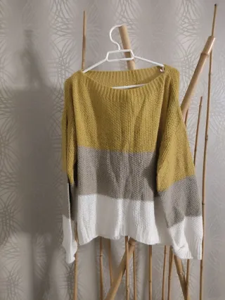 Jersey de punto rayas talla L