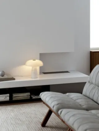 Lampada da tavolo Westwing bianca brillante