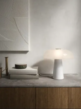 Lampada da tavolo Westwing bianca brillante