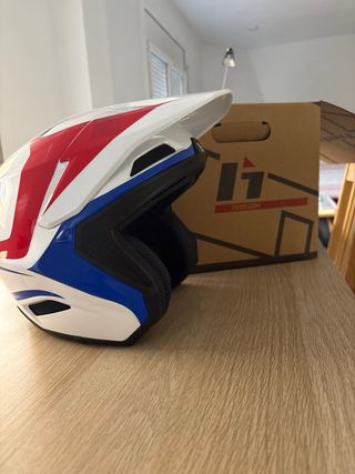 Casco Hebo Blanco/Rojo/Azul