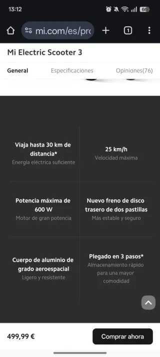 Patinete Eléctrico Xiaomi 3