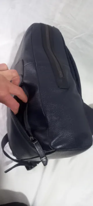 Zaino Piquadro blu in pelle