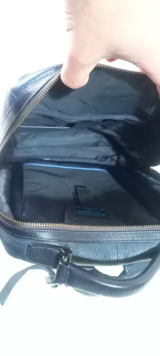 Zaino Piquadro blu in pelle