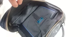 Zaino Piquadro blu in pelle