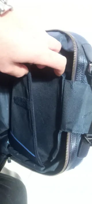 Zaino Piquadro blu in pelle