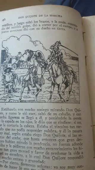 Libro antiguo Don Quijote de la Mancha