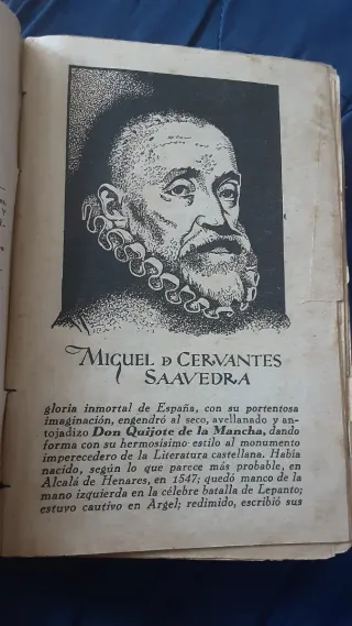 Libro antiguo Don Quijote de la Mancha
