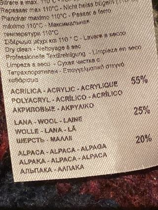 Cardigan Cocca alpaca e lana, Taglia L