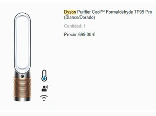 Purificador Dyson Cool Formaldehyde TP09 Pro NUEVO