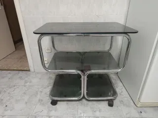 Mesa TV cristal y metal