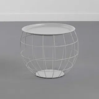 3 Mesitas Decorativas Redondas Metal Gris