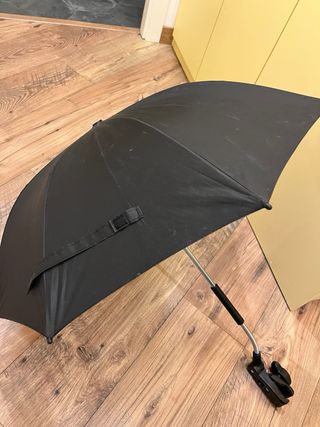Sombrilla anti-UV para cochecito negra