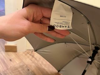 Sombrilla anti-UV para cochecito negra