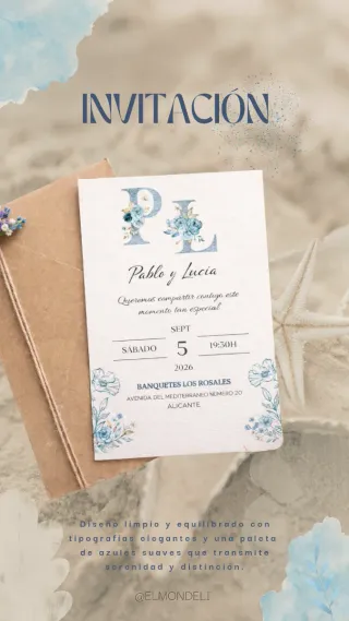 Invitación Boda papelería creativa