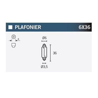 Lámpara Bombilla SV6 - No homologada par 75A5