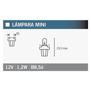 Caja de 10 lámparas 2721MF 12V1,2W 60DA