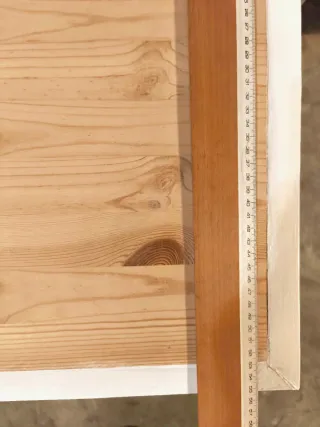 Mesa escritorio madera con cajón