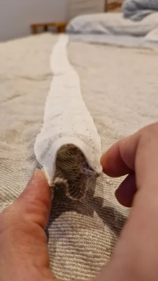 Cortina Beige/Blanca 130x150