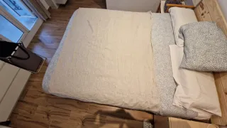 Cortina Beige/Blanca 130x150