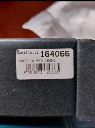 Sveglia Camilletti laminata argento  Idea regalo