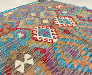 Tappeto Kilim afgano 179x132 cm