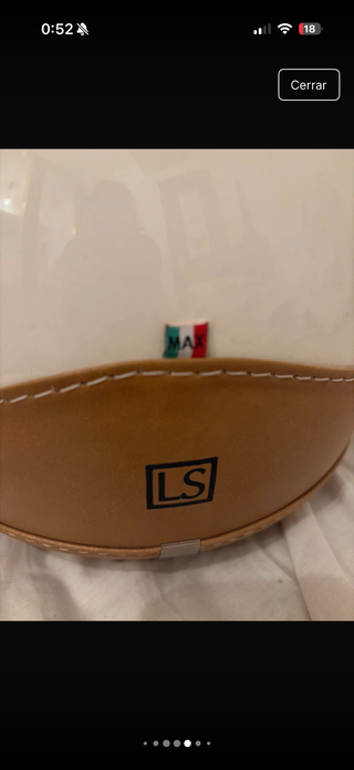 Casco Moto Scooter Mujer Blanco y Marrón Nuevo