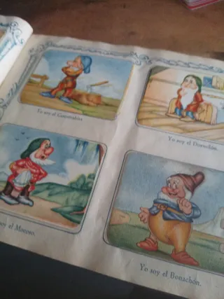 Album cromos antiguo, Blancanieves y los 7 ENANOS