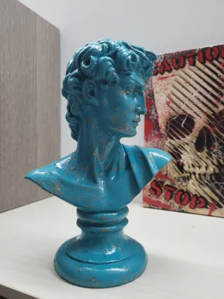 Statua David Pop Art Turchese