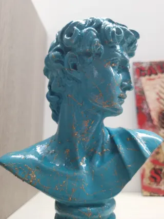 Statua David Pop Art Turchese