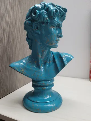 Statua David Pop Art Turchese
