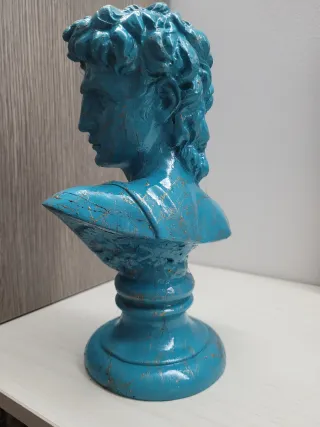 Statua David Pop Art Turchese