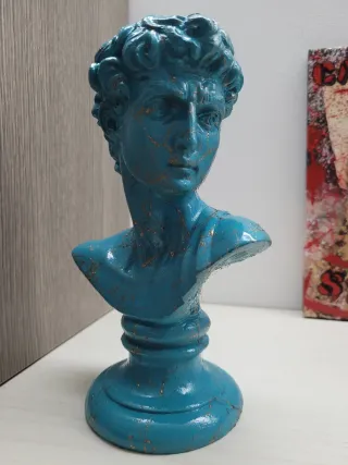 Statua David Pop Art Turchese