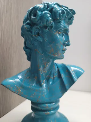 Statua David Pop Art Turchese