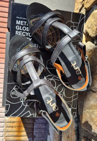 Sandalias Art Negras Mujer