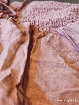 Falda boho rosa empolvado talla grande